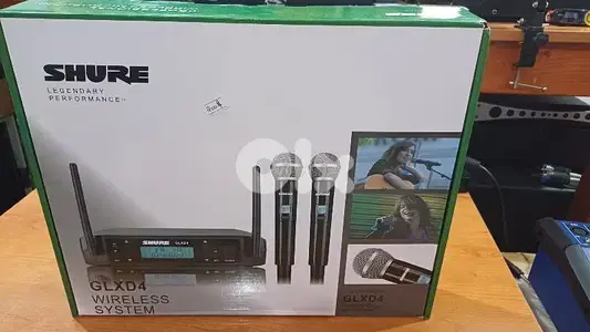 shure glxd4 beta58 double mic wireless new in box