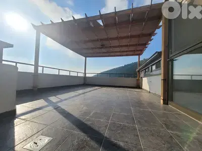 DUPLEX BROUMANA (345SQ) WITH TERRACES, JACUZZI AND CHEMINEY, (BRR-136)