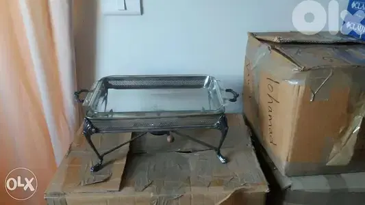 Pyrex avec support et rechaud