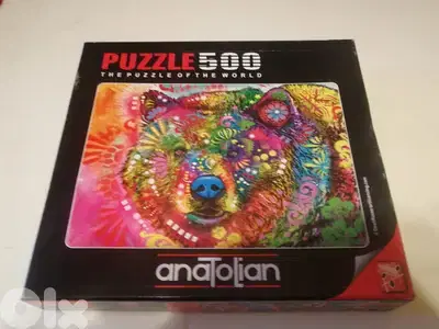 Hunky bear puzzle 500 pcs 33*48cm open box sealed puzzle bag