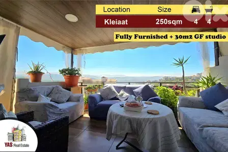 Kleiaat 250m2 | 30m2 Studio | Furnished | Decorated | View | DA |