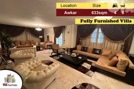 Awkar 550m2 | Land 633m2 | Furnished Villa | Luxury | MJ |
