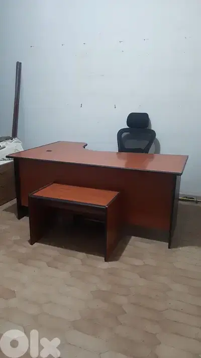 desk with  extension