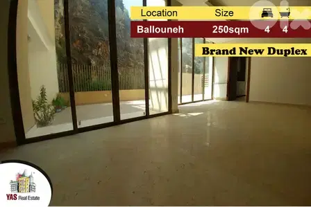 Ballouneh 250m2 | 80m2 terrace | duplex | brand new