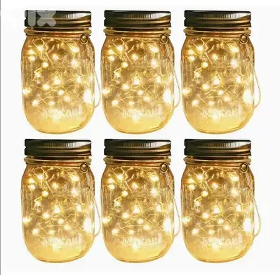 Aulaya 6 Pack 160 LED Solar Lantern for Outdoors, Garden, (Warm White)