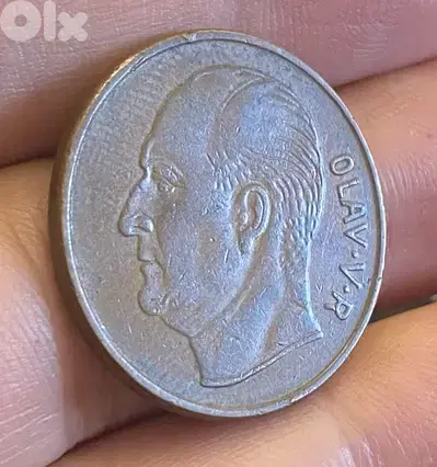 عملة عملات قديمة ٥ اوري النروج سنة ١٩٦٠