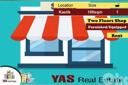 Kaslik 100m2 | Shop | Rent | Furnished/Equipped | Ideal Investment|EH