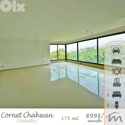 Cornet Chahwan | Brand New 3 Bedrooms Apart | High End | Open Sea View