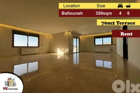 Ballouneh 350m2 | Duplex | Rent |Panoramic Sea View |Prime Location|KS