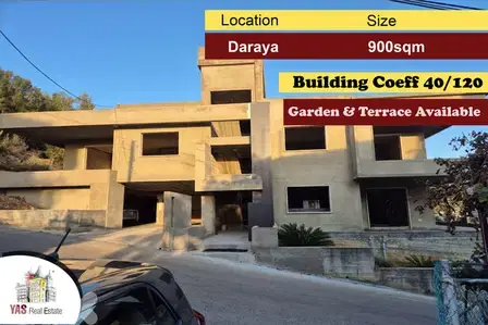 Daraya 900m2 | 350m2 Building | Troc Available | Garden Available |A