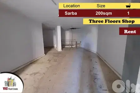 Sarba 200m2 | 3 Floors |shop | Perfect Investment | Rent | EH |