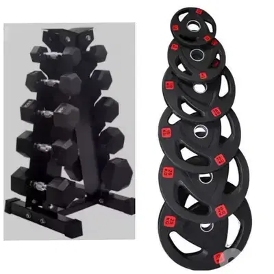 Hexagon & Olympic rubber plates