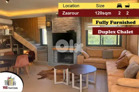 Zaarour Club 120m2 | Duplex Chalet | Furnished | Luxury | PA