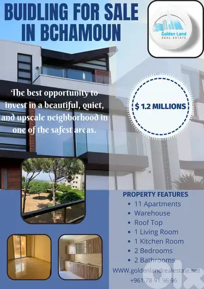 Full Building with Warehouse for Sale in Bchamoun, Aley