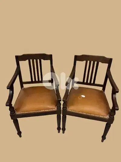 Vintage Wooden Armchairs