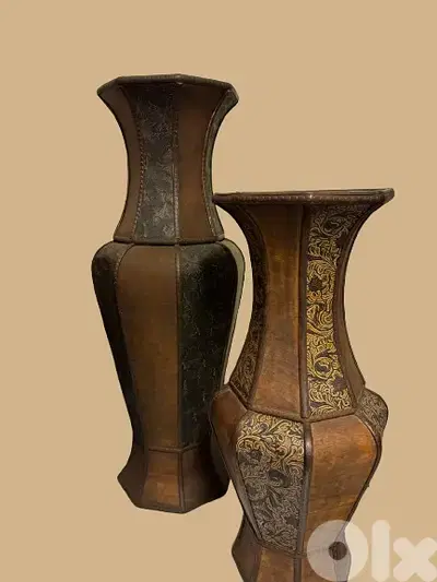 Pair of Embossed Decorative Vases