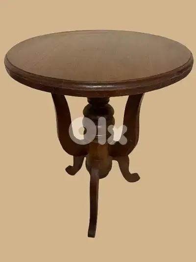 Round Wooden Accent Table