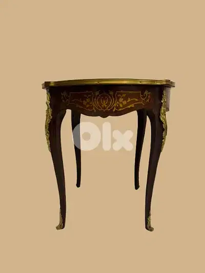 Round Table with Brass Detailing