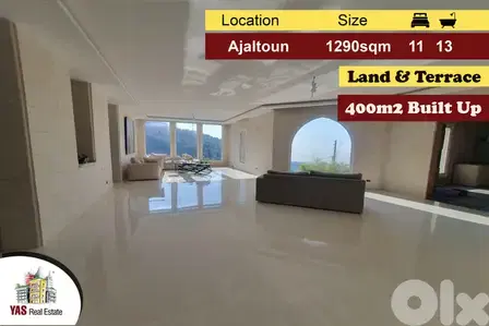 Ajaltoun 1290m2 | 400m2 Bulit up | Terraces & Garden | Luxury | KH |
