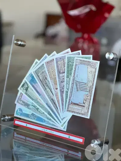 BEST GIFT lebanon, 1 lira to 1000 in Plexi ليرة لبنان عملة