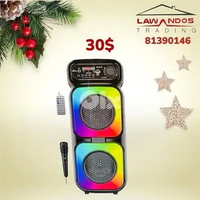 speaker karaoke starting 25$ مع ميكروفون