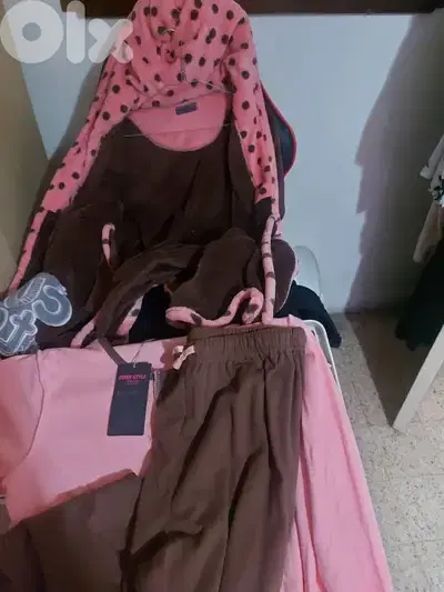 للبيع بيجامه نسائيه قطن ٣قطع