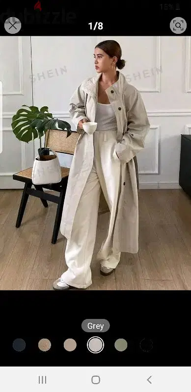 trenchcoat grey size s