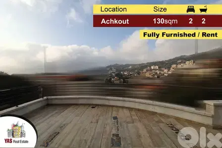 Achkout 130m2 | Excellent Condition | Furnished | View | Rent |