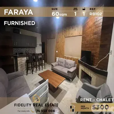 Chalet for rent in Faraya RB102  للإيجار في فاريا شاليه