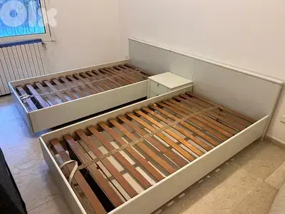 Twin Beds orthopedic + nightstand INTERLUBKE