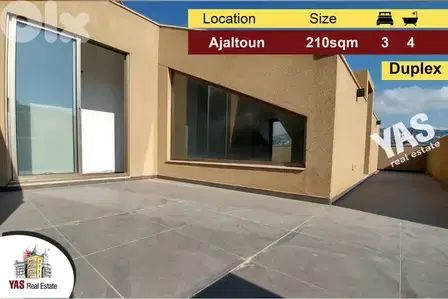 Ajaltoun 210m2 duplex | 40m2 Terrace | New | High-End |