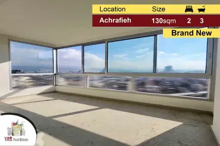Achrafieh 130m2 | Brand New | Ultra Prime Location | Mountain view | S