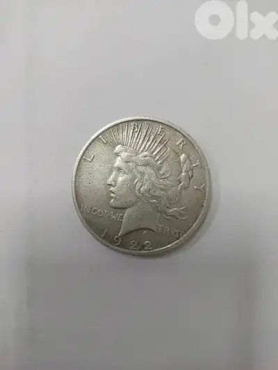 Peace Silver One Dollar Coin year 1922