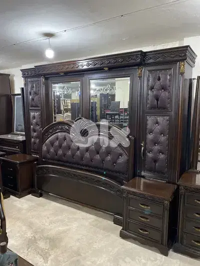 اوضة نوم خشب زان ولاتي كلا ملبسة قشرة سحاب ودرف
