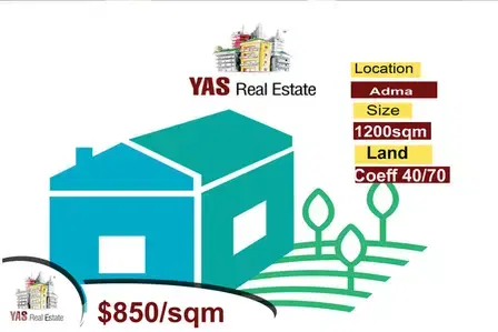Adma 1200m2 | Residential Land | Coeff 40/70 | Prime Location | AC