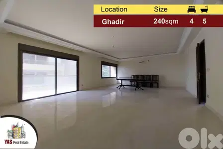 Ghadir 240m2 | Luxury | Brand New | Calm Area | Open View | YV/EH |