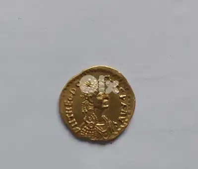 Roman Gold coin Tremissis for Emperor Theodosius II year 416 AD