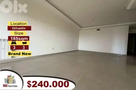 Ghadir 185m2 | Brand New Flat | High End | EH/IV