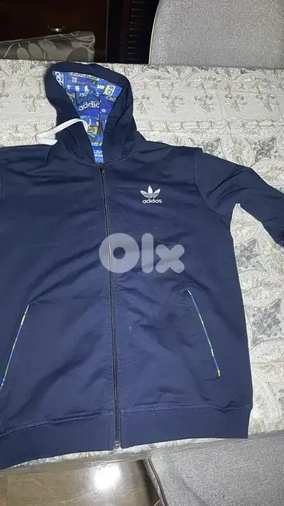adidas jacket hoodie size L original