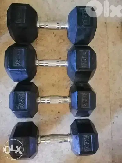 Hexagon dumbbells