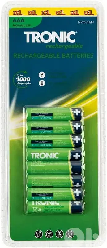 tronic packet of 8 batteries rechargeable