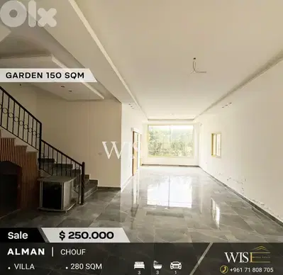 280 SQM Villa triplex for SALE in Alman - Chouf !