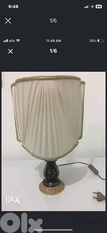 Italian porcelaine table lamp