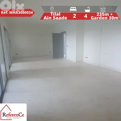 Apartment + Garden in tilal ain saade شقة  + حديقة في تلال عين سعاده
