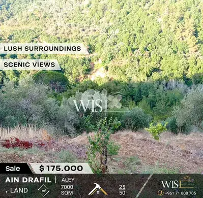 Prime 7000 SQM Land for SALE in Ain drafil - Aley !