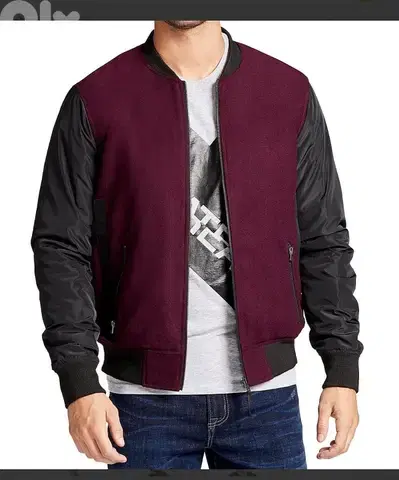 William Rast Mens Lorenzo Bomber Jacket, Purple