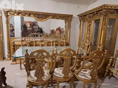 غرفة سفرة فخمة من الروائع مميزة للغاية خشب زين ملكي كاملة متكاملة