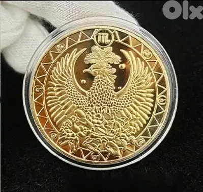 Scorpio gift (metal coin in protector box) برج العقرب هدية مميزة