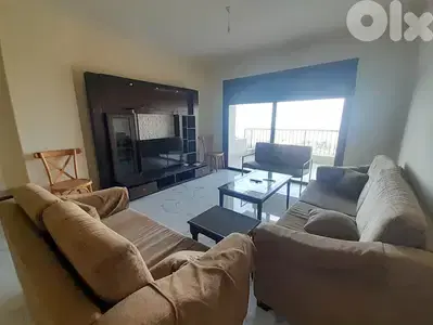 180 SQM Furnished Apartment in Bikfaya + Mountain and Sea View
