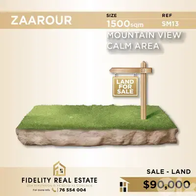 Land for sale in Zaarour SM13 أرض للبيع في الزعرور